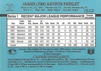 Jim Presley  baseball card collectible - Main Image 2