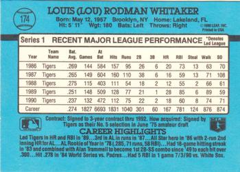 Lou Whitaker  baseball card collectible - Main Image 2