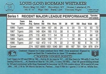 Lou Whitaker  baseball card collectible - Main Image 2