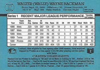 Wally Backman  baseball card collectible - Main Image 2