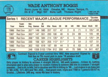 Wade Boggs  baseball card collectible - Main Image 2