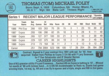 Tom Foley  baseball card collectible - Main Image 2