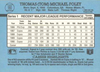 Tom Foley  baseball card collectible - Main Image 2
