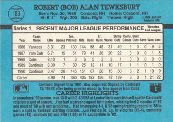 Bob Tewksbury  baseball card collectible - Main Image 2