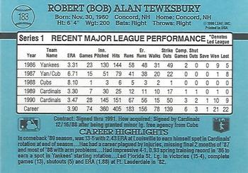 Bob Tewksbury  baseball card collectible - Main Image 2