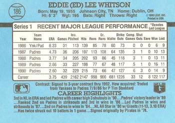 Ed Whitson  baseball card collectible - Main Image 2