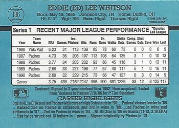 Ed Whitson  baseball card collectible - Main Image 2