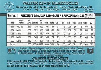 Kevin McReynolds  baseball card collectible - Main Image 2