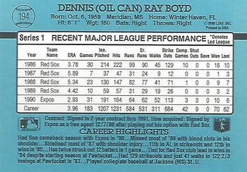 Oil Can Boyd  baseball card collectible - Main Image 2