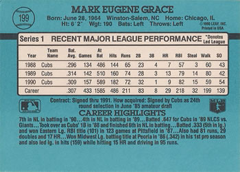 Mark Grace  baseball card collectible - Main Image 2