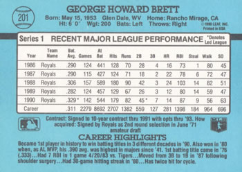 George Brett  baseball card collectible - Main Image 2