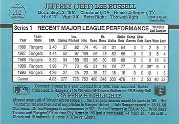 Jeff Russell  baseball card collectible - Main Image 2