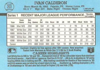 Ivan Calderon  baseball card collectible - Main Image 2