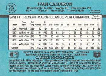 Ivan Calderon  baseball card collectible - Main Image 2