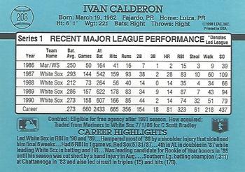 Ivan Calderon  baseball card collectible - Main Image 2