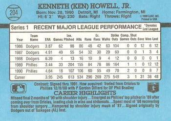 Ken Howell  baseball card collectible - Main Image 2