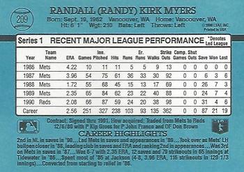 Randy Myers  baseball card collectible - Main Image 2