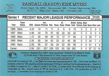 Randy Myers  baseball card collectible - Main Image 2