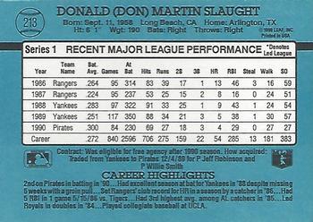 Don Slaught  baseball card collectible - Main Image 2