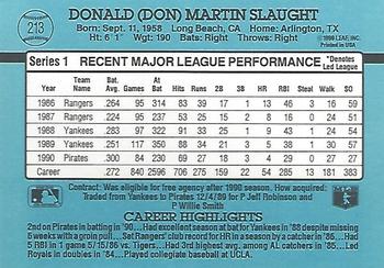 Don Slaught  baseball card collectible - Main Image 2