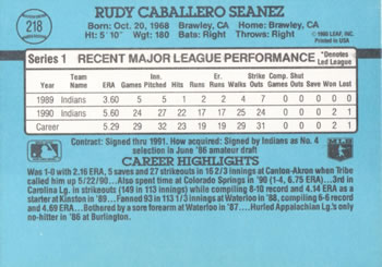 Rudy Seanez  baseball card collectible - Main Image 2