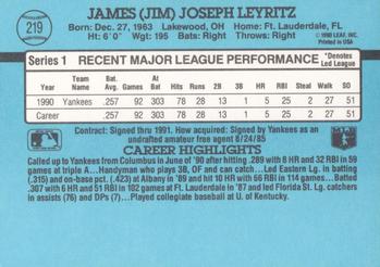 Jim Leyritz  baseball card collectible - Main Image 2