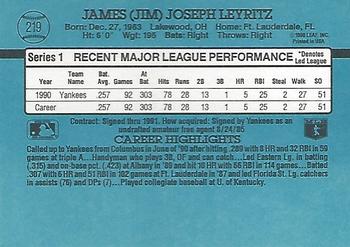 Jim Leyritz  baseball card collectible - Main Image 2