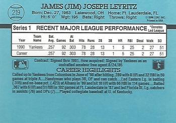 Jim Leyritz  baseball card collectible - Main Image 2