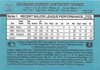 Lenny Harris  baseball card collectible - Main Image 2