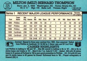 Milt Thompson  baseball card collectible - Main Image 2