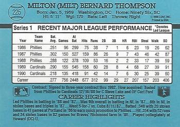 Milt Thompson  baseball card collectible - Main Image 2