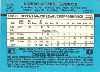 Alvaro Espinoza  baseball card collectible - Main Image 2