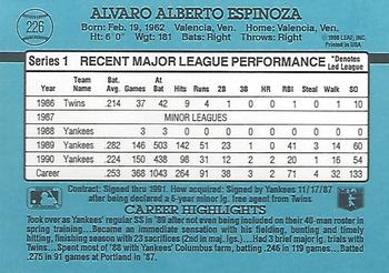 Alvaro Espinoza  baseball card collectible - Main Image 2