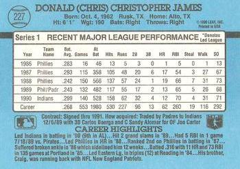 Chris James  baseball card collectible - Main Image 2