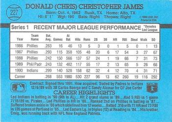 Chris James  baseball card collectible - Main Image 2