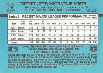 Jeff Blauser  baseball card collectible - Main Image 2