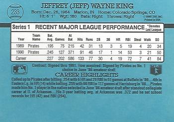 Jeff King  baseball card collectible - Main Image 2