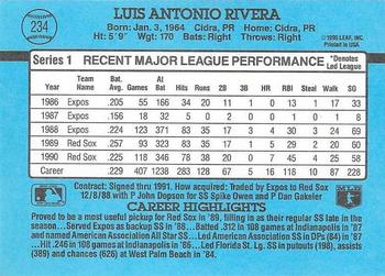 Luis Rivera  baseball card collectible - Main Image 2