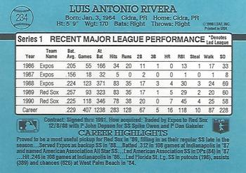 Luis Rivera  baseball card collectible - Main Image 2