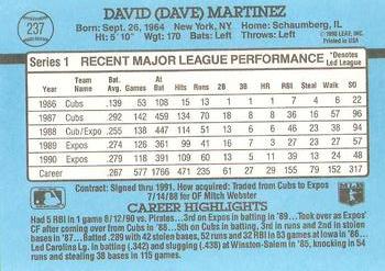 Dave Martinez  baseball card collectible - Main Image 2