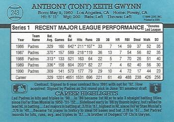 Tony Gwynn  baseball card collectible - Main Image 2