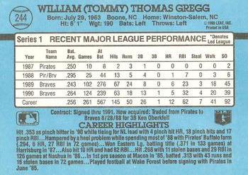 Tommy Gregg  baseball card collectible - Main Image 2