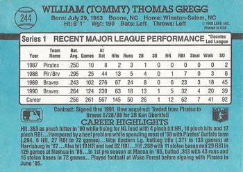 Tommy Gregg  baseball card collectible - Main Image 2
