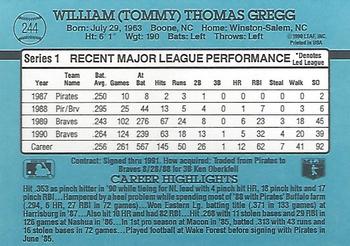 Tommy Gregg  baseball card collectible - Main Image 2