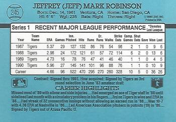 Jeff Robinson  baseball card collectible - Main Image 2