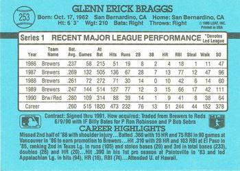 Glenn Braggs  baseball card collectible - Main Image 2