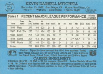Kevin Mitchell  baseball card collectible - Main Image 2