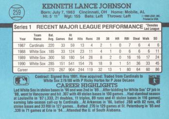 Lance Johnson  baseball card collectible - Main Image 2