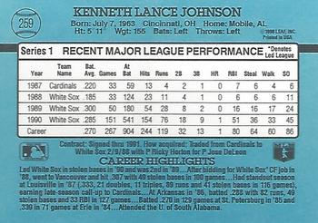 Lance Johnson  baseball card collectible - Main Image 2