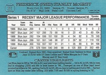 Fred McGriff  baseball card collectible - Main Image 2